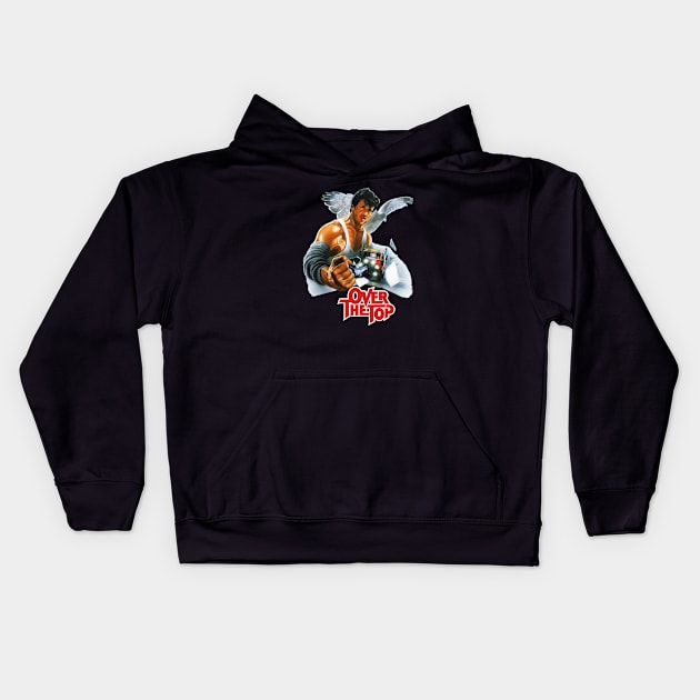 Mod.1 Over The Top Lincoln Hawk Kids Hoodie by parashop